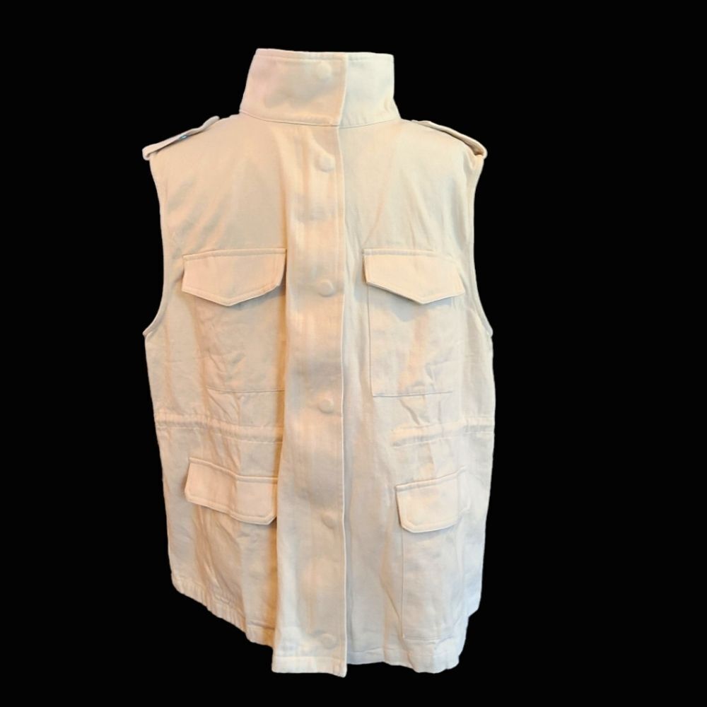 Utility Vest Unisex Technical Sport Jacket Cotton Canvas sz XXL New‎ With Tags